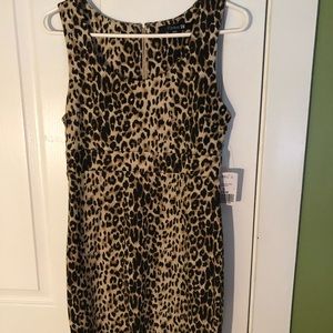 Knee length leopard print dress